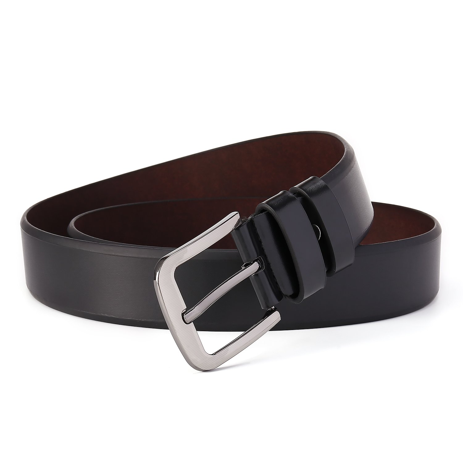 Factory customized logo leather belt cheap price men's alloy pin buckle pu leather belt manufacturer