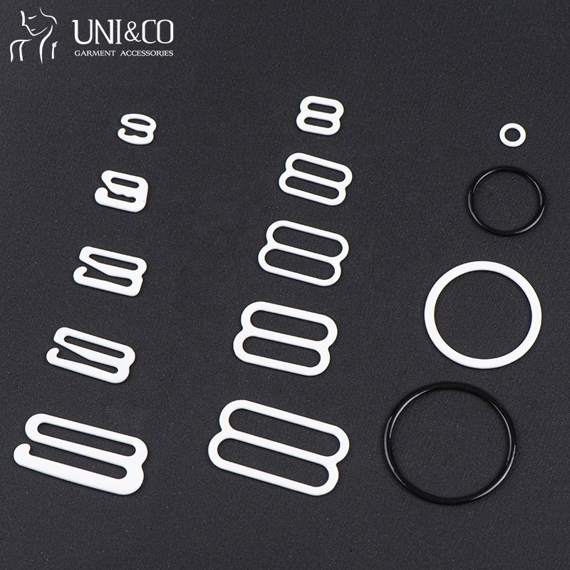 Metal Nylon Coated Bra Slider And Ring Shoulder Strap Bra Adjuster Adjustment Buckle Adjuster Clips