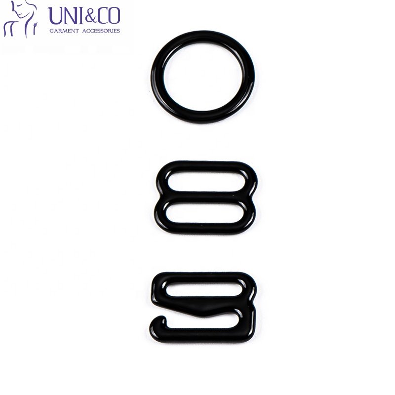 Metal Nylon Coated Bra Slider And Ring Shoulder Strap Bra Adjuster Adjustment Buckle Adjuster Clips