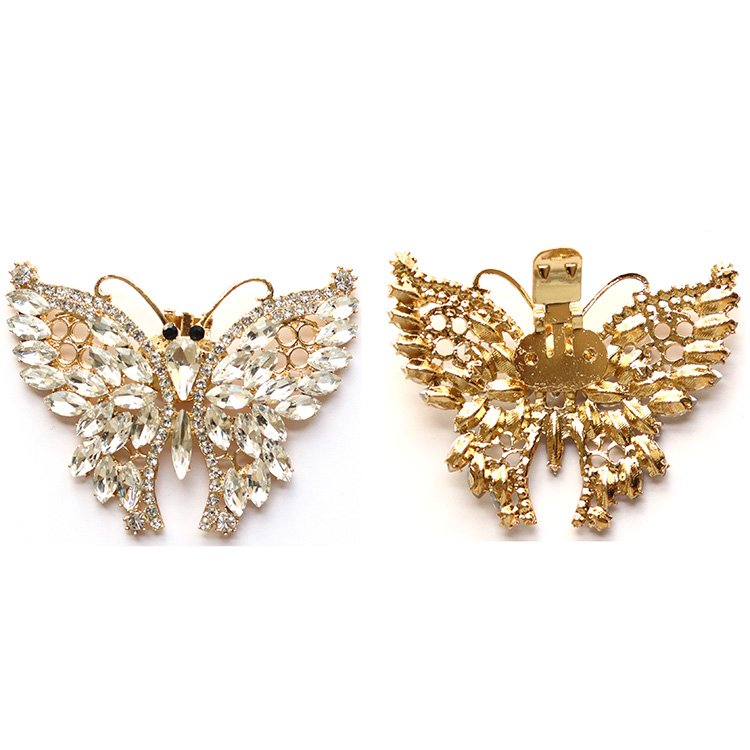 guangzhou factory glass rhinestones shoes vamp decoration accessories shoe decoration buckle for woman close shoes