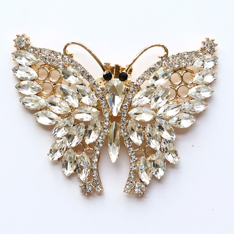 guangzhou factory glass rhinestones shoes vamp decoration accessories shoe decoration buckle for woman close shoes