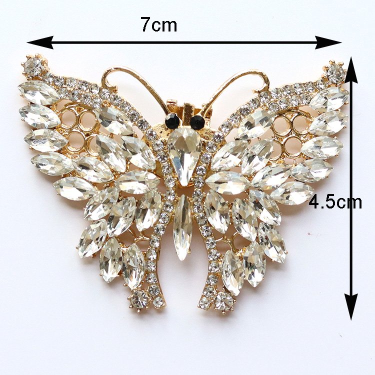guangzhou factory glass rhinestones shoes vamp decoration accessories shoe decoration buckle for woman close shoes