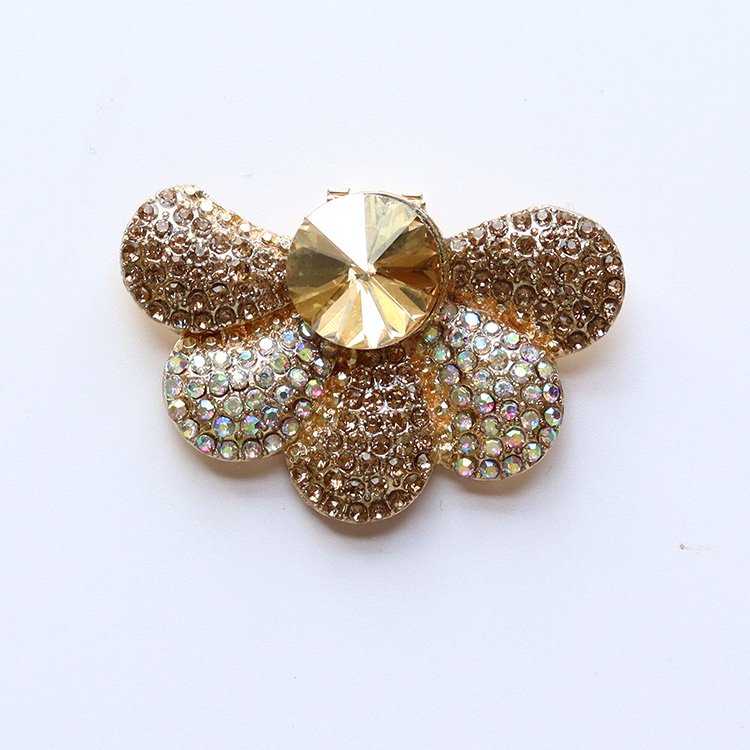 guangzhou factory glass rhinestones shoes vamp decoration accessories shoe decoration buckle for woman close shoes