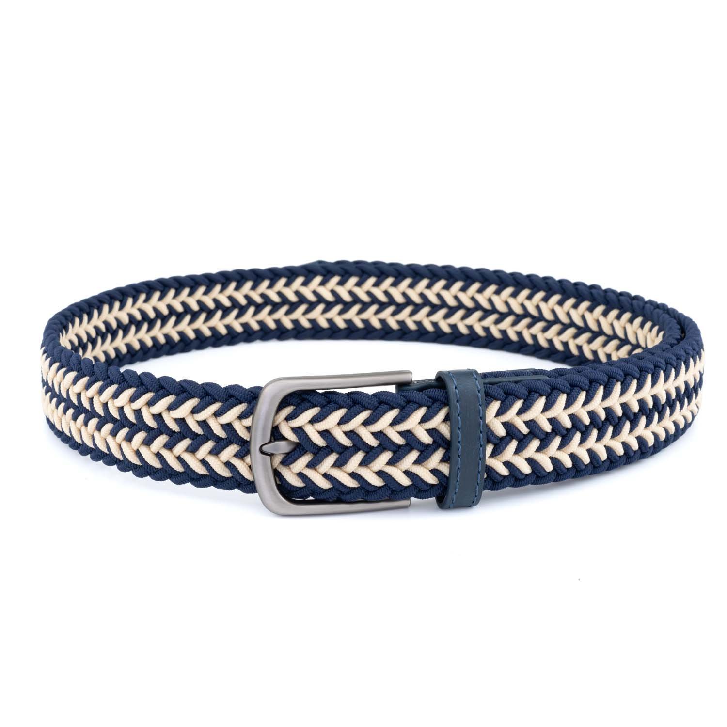 Multiple Option Breathable Adjustable Jeans Pants Elastic Braided Stretch Golf Belt with Zinc Alloy Pin Buckle