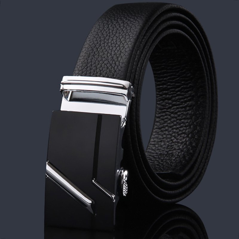 TXL376 Wholesale Male Waist Straps Gift Genuine Leather Belt Automatic Buckle Casual Business Men Leather Belts