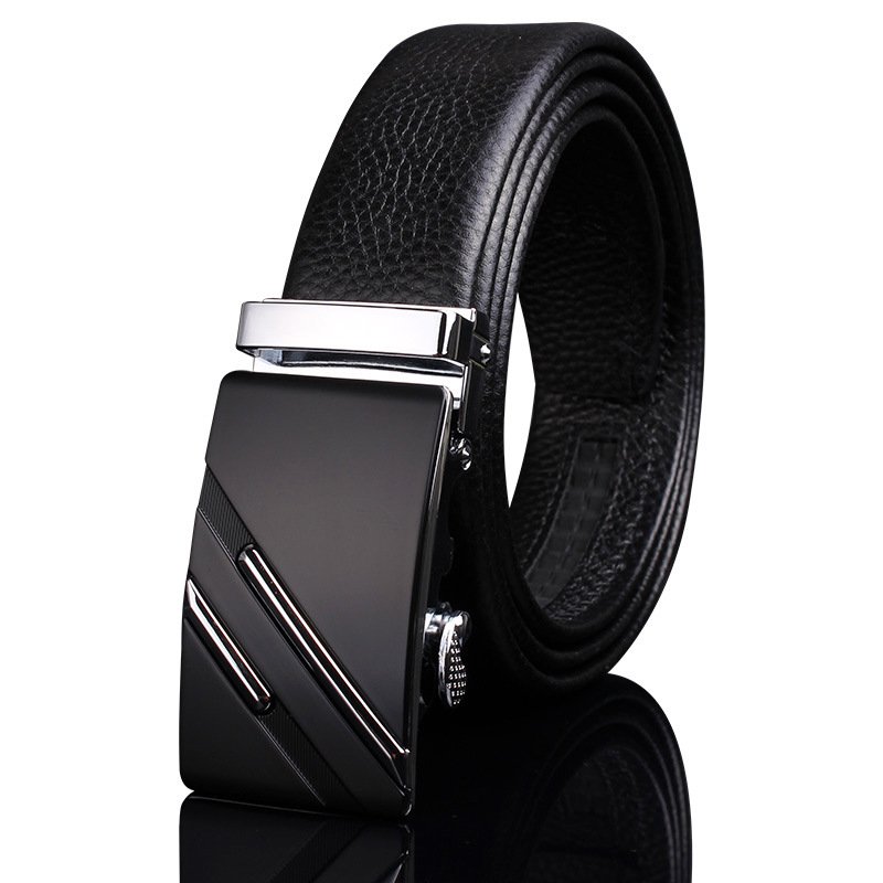 TXL376 Wholesale Male Waist Straps Gift Genuine Leather Belt Automatic Buckle Casual Business Men Leather Belts