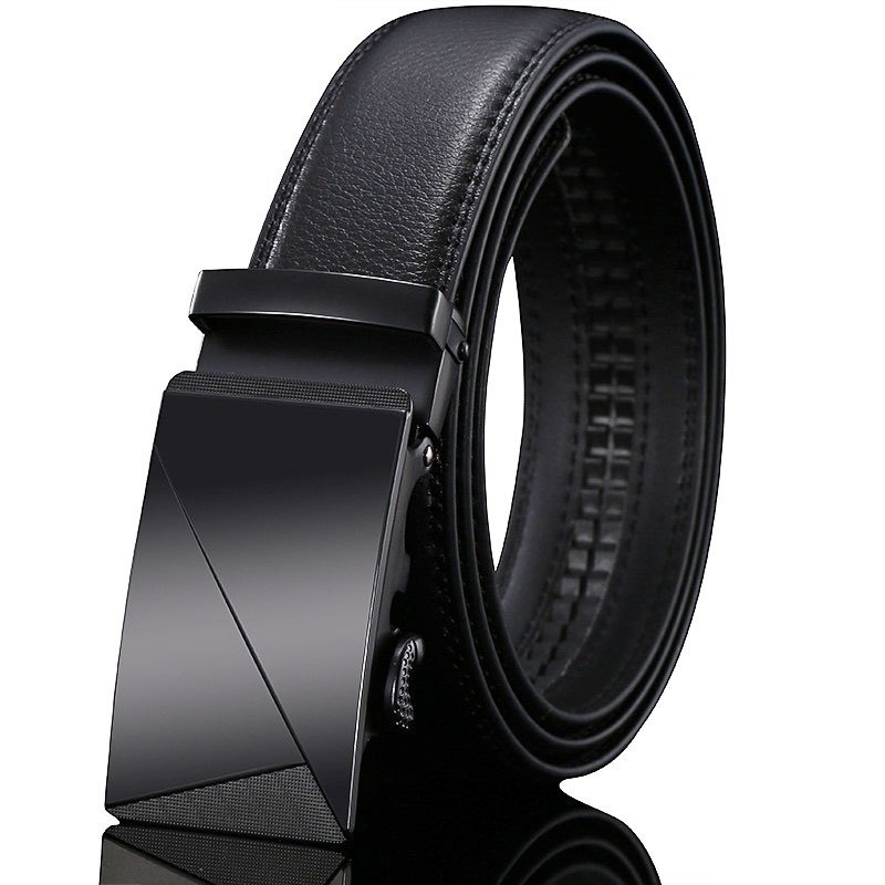 OMJ OUMEIJIA factory Automatic buckle belt Korean version of casual middle-aged business cowhide fashion simple belt youth