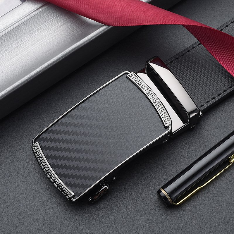 Premium Automatic Leather Belt 3.5cm Automatic Buckle Premium Genuine Leather Belt Matching Automatic Buckle Belt Men