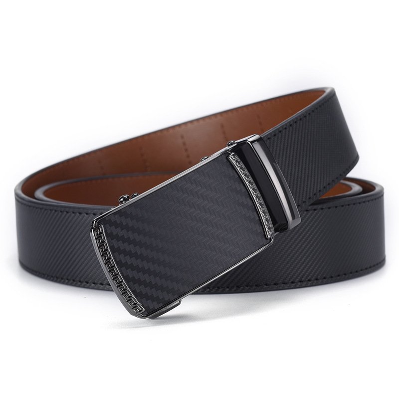 Premium Automatic Leather Belt 3.5cm Automatic Buckle Premium Genuine Leather Belt Matching Automatic Buckle Belt Men