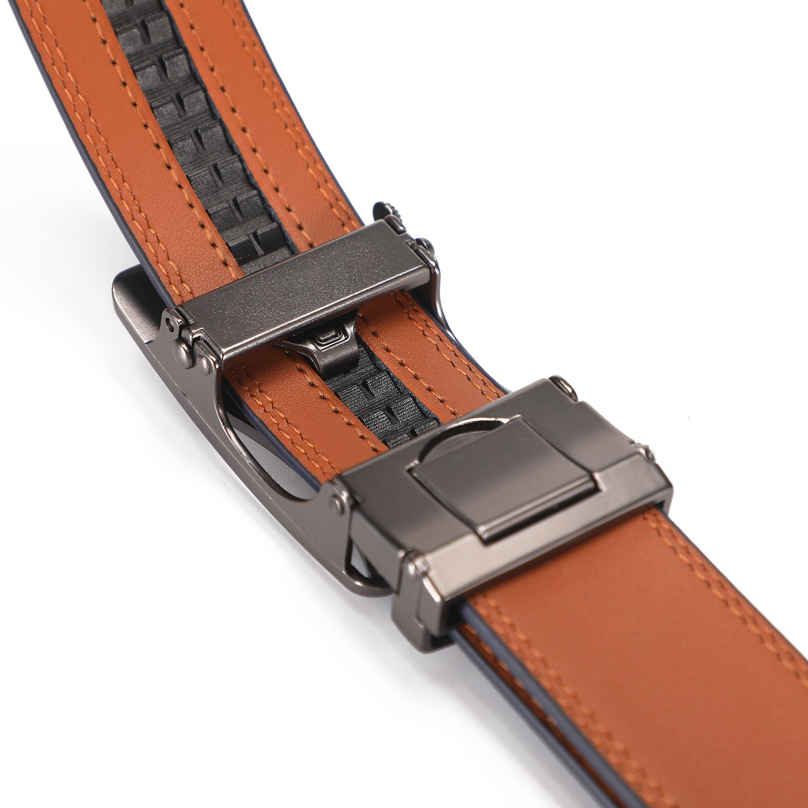 Factory Premium Automatic Leather Belt 3.5cm Automatic Buckle Premium Genuine Leather Belt Matching Automatic Buckle Belt Men