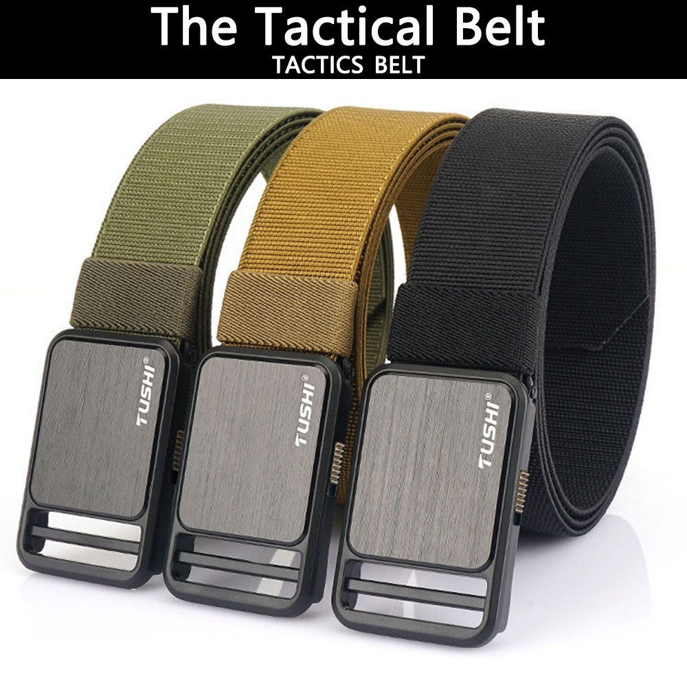 TUSHI Custom Tactical Belt Quick Release Rigger Outdoor Patrol Buckle Woven Metal Belt Hunting Hiking Sports Fabric Nylon Belt