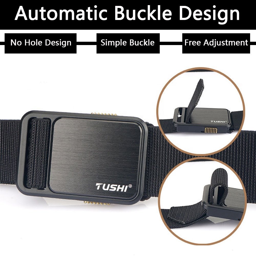 TUSHI Custom Tactical Belt Quick Release Rigger Outdoor Patrol Buckle Woven Metal Belt Hunting Hiking Sports Fabric Nylon Belt