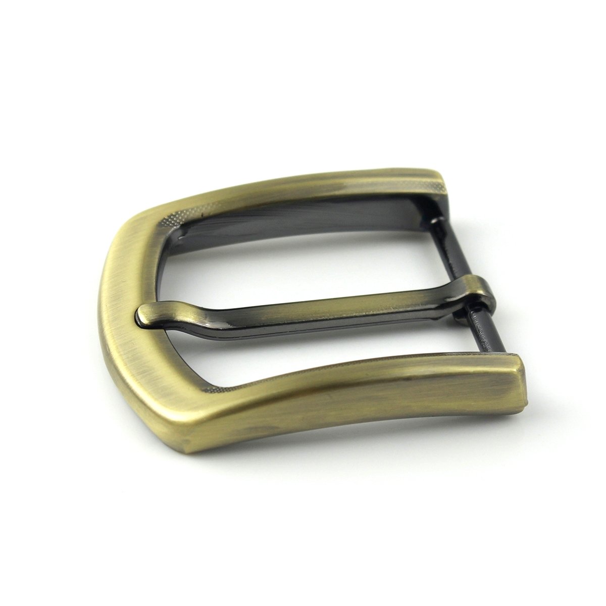 40mm Alloy Brushed Men Belt Buckle Bronze End Bar Single Pin Half Buckle Fit for 37-39mm Belt Leather Craft Belt Accessories