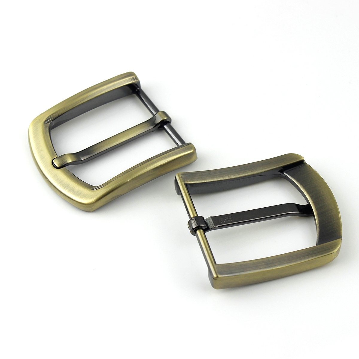 40mm Alloy Brushed Men Belt Buckle Bronze End Bar Single Pin Half Buckle Fit for 37-39mm Belt Leather Craft Belt Accessories