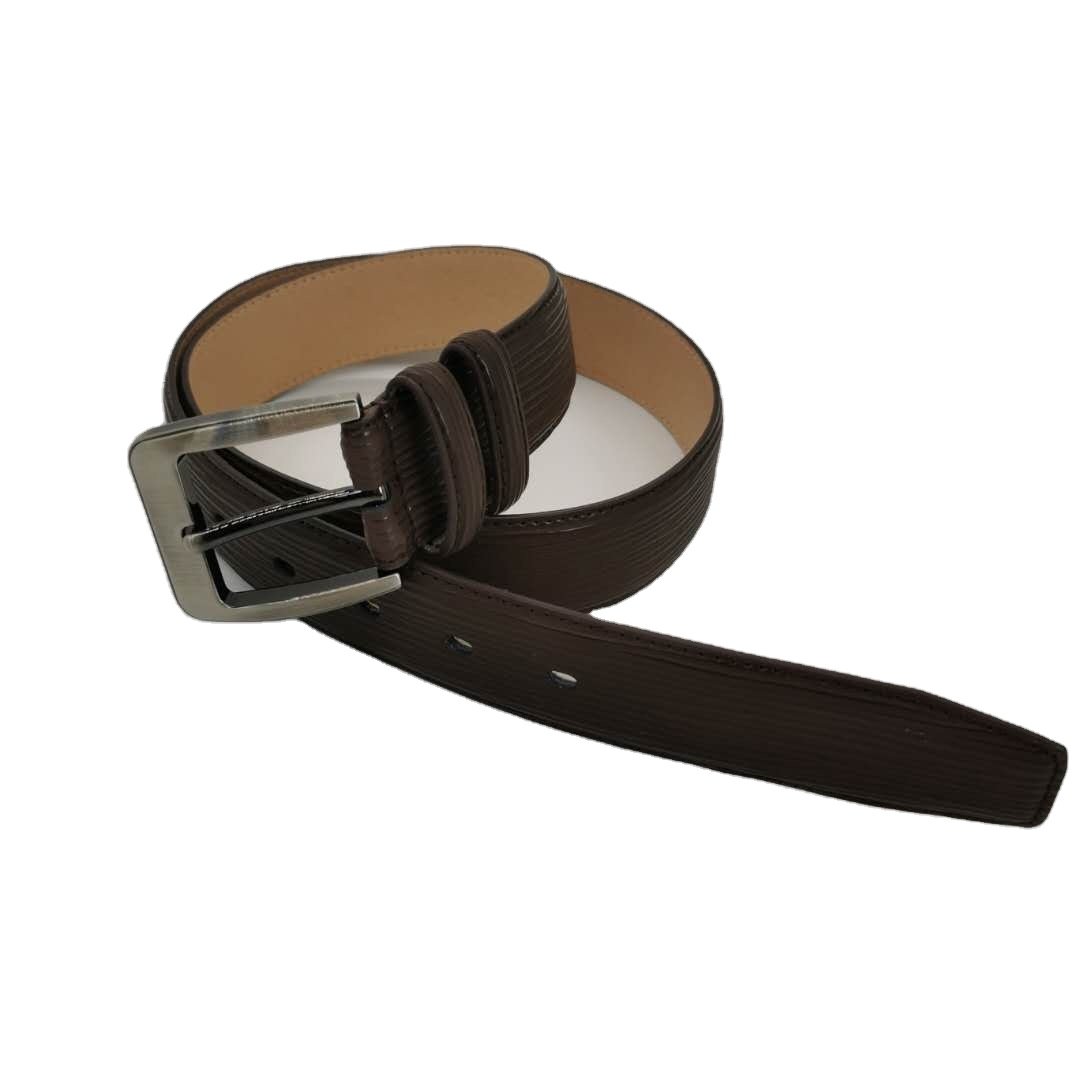 Superior Quality Men's belt Real leather belt metal zinc alloy buckle Smooth Leather Business style belt for men