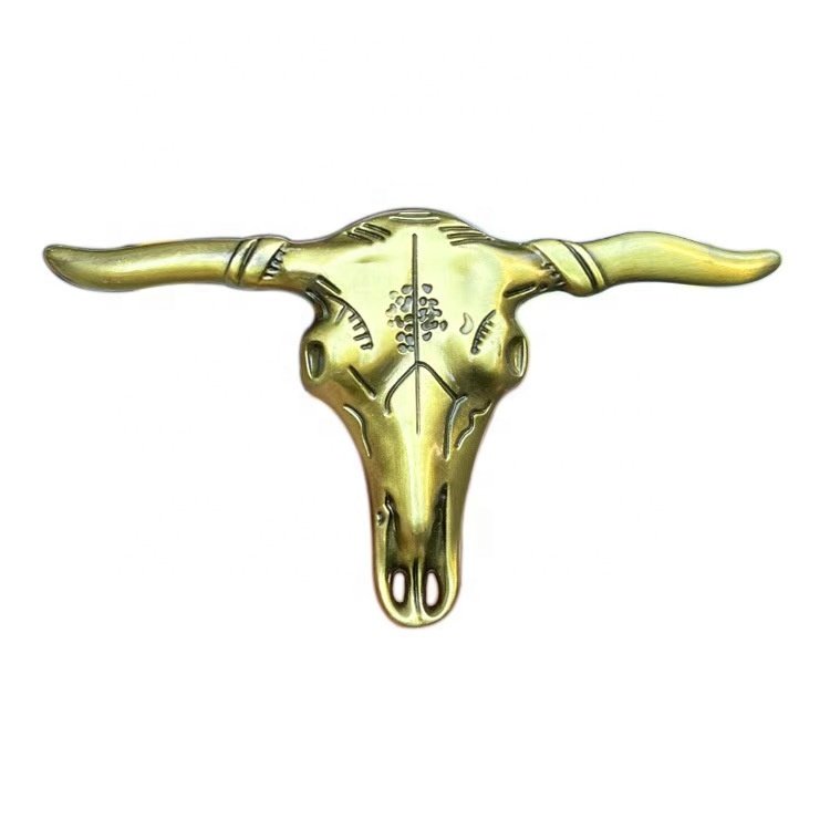 Off-the-shelf zinc alloy bull skull belt buckle Western cowboy belt buckle