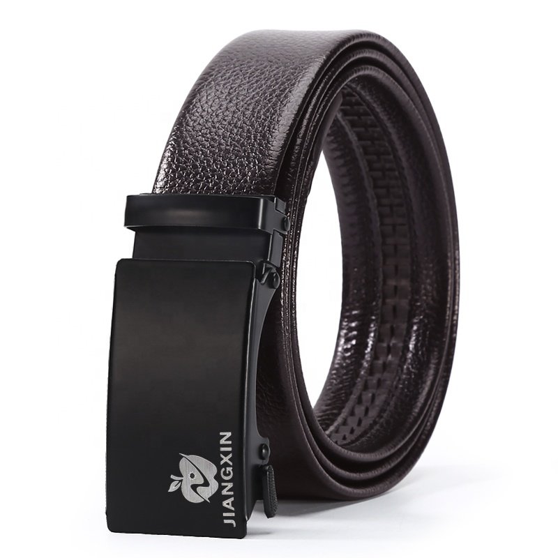 Wholesale best price newly style high standard men's belt automatic iron buckle high quality leather belts
