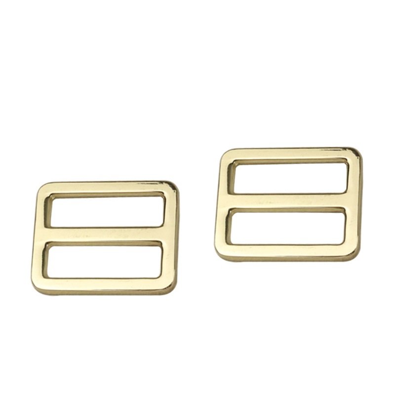 Metal High Quality Thickened Leather Bag Shoulder Strap Belt Web Rectangle Adjust Tri-glide Pin Roller Buckle Slider Loop