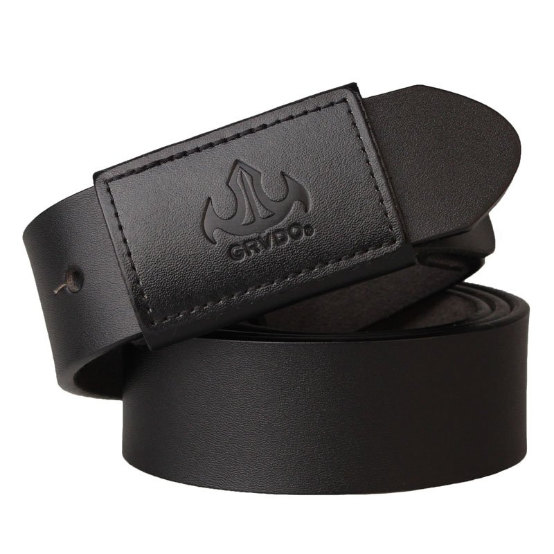 Classic New Split Genuine Leather Alloy Pin Buckle Man Belt For Casual Dress Pants Cow Hide Leather Belts