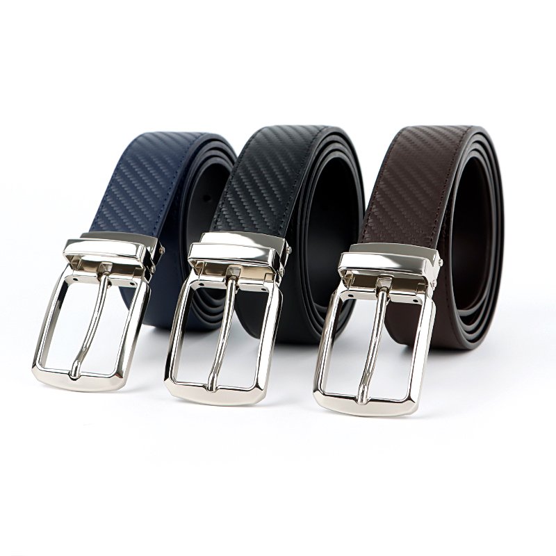 Men high-end genuine leather belt business casual pin buckle men belt simple fashion men belt with customizable logo