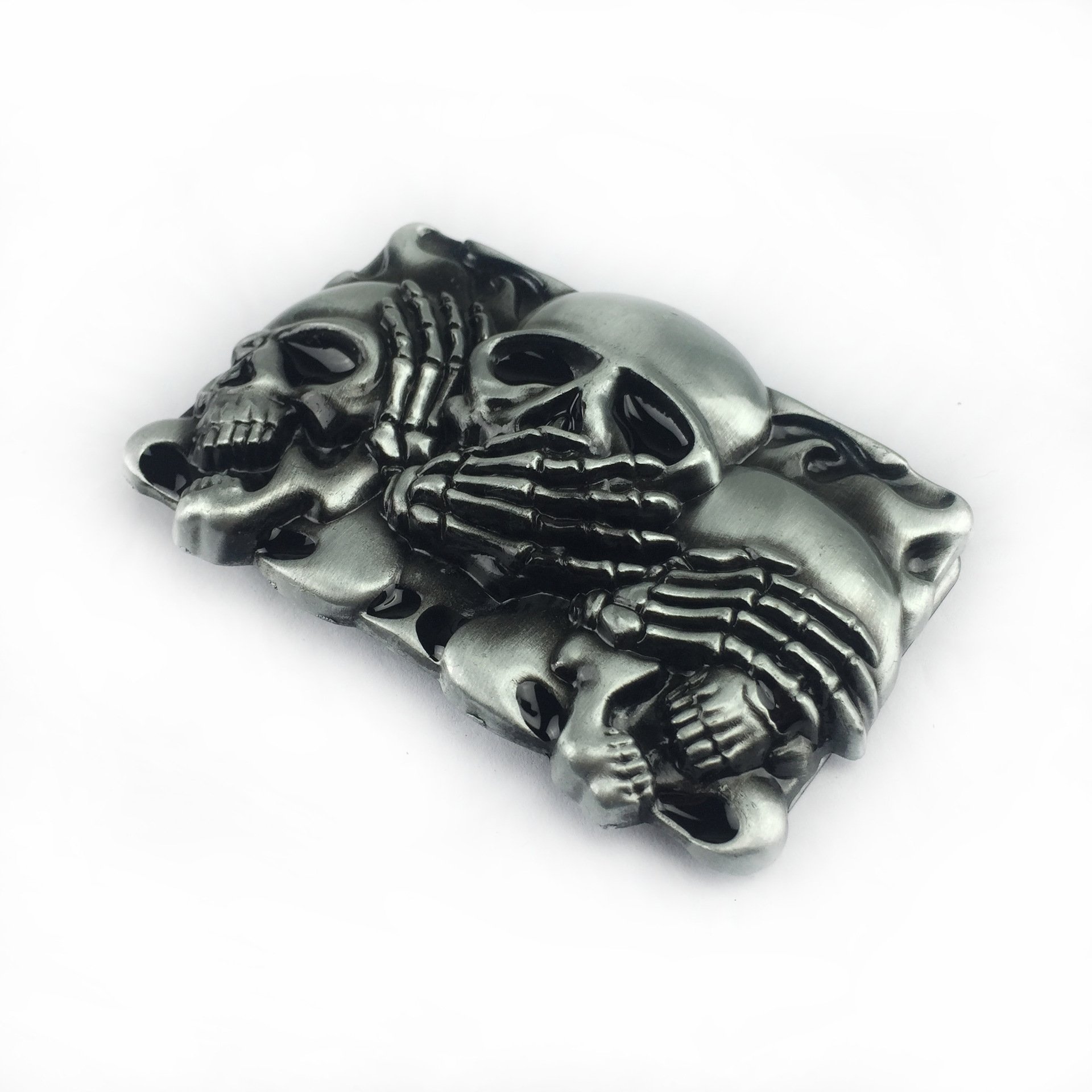 Vintage Personality Skull Zinc Alloy Belt Buckle Mental 3D Embossed Buckle Antique Belt Buckle Accessories for Men's