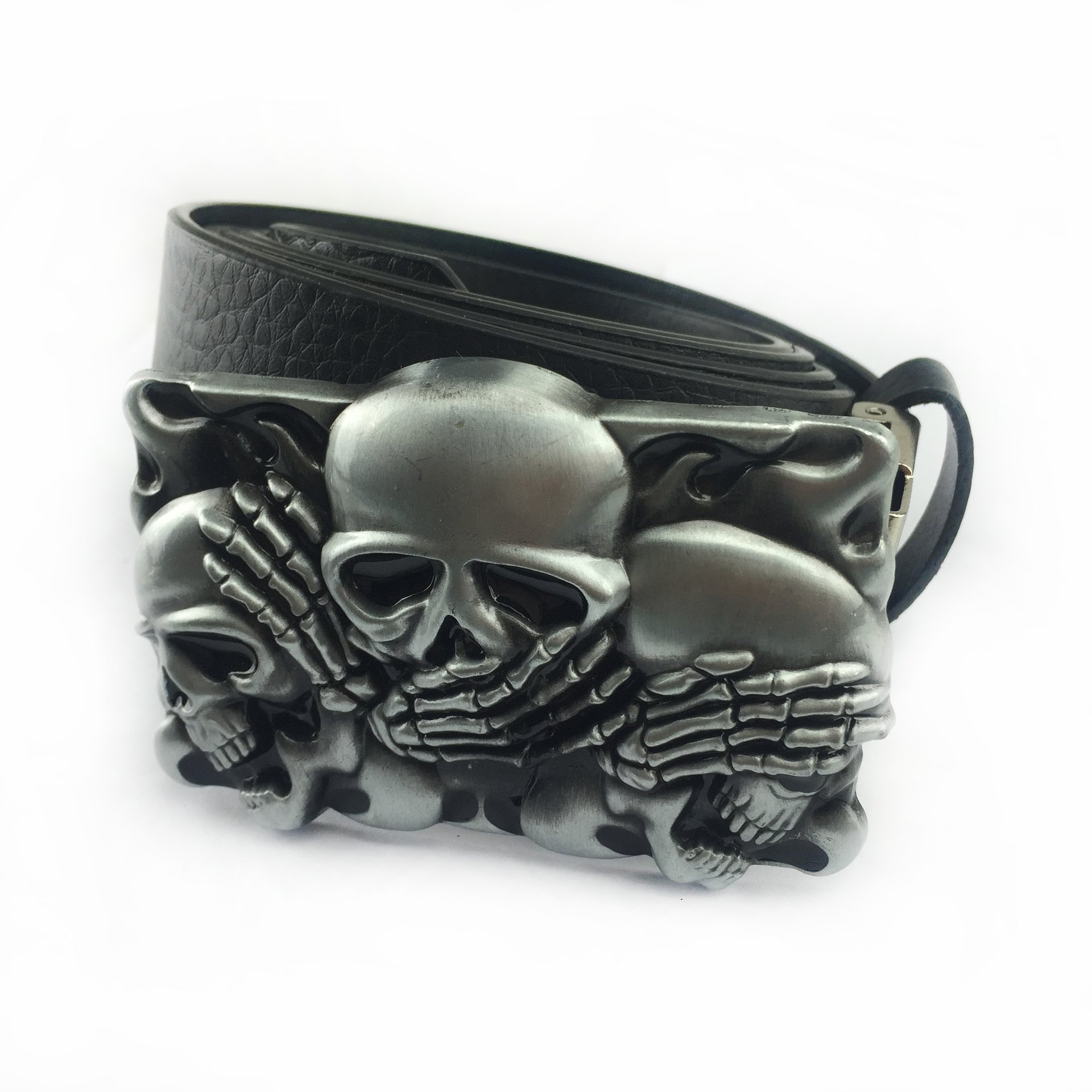 Vintage Personality Skull Zinc Alloy Belt Buckle Mental 3D Embossed Buckle Antique Belt Buckle Accessories for Men's