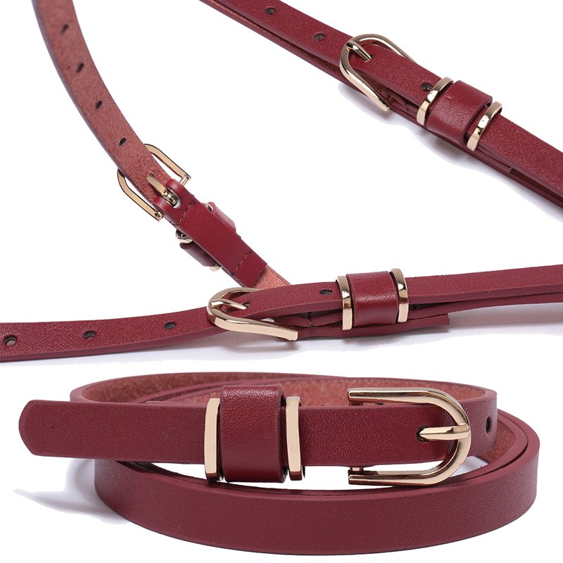 Fashion Skinny 80-135CM Women Belt Leather for Ladies Metal Prong Buckle Skirt Jeans Belts Waist Ornament