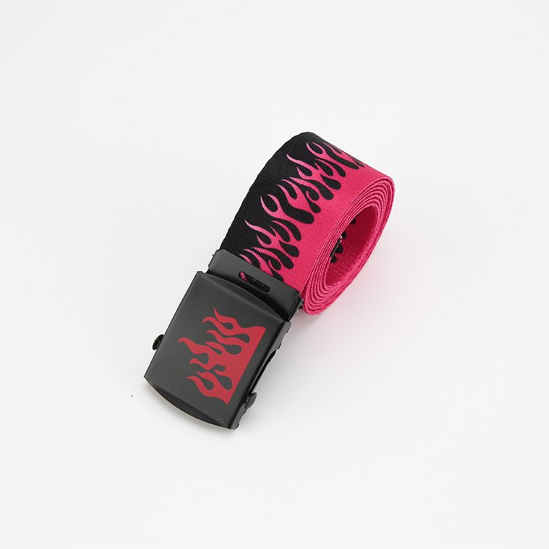 Custom Unisex Canvas Belt Fashionable Casual Style Web Canvas Belts With Mental Buckle