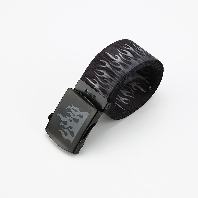 Custom Unisex Canvas Belt Fashionable Casual Style Web Canvas Belts With Mental Buckle