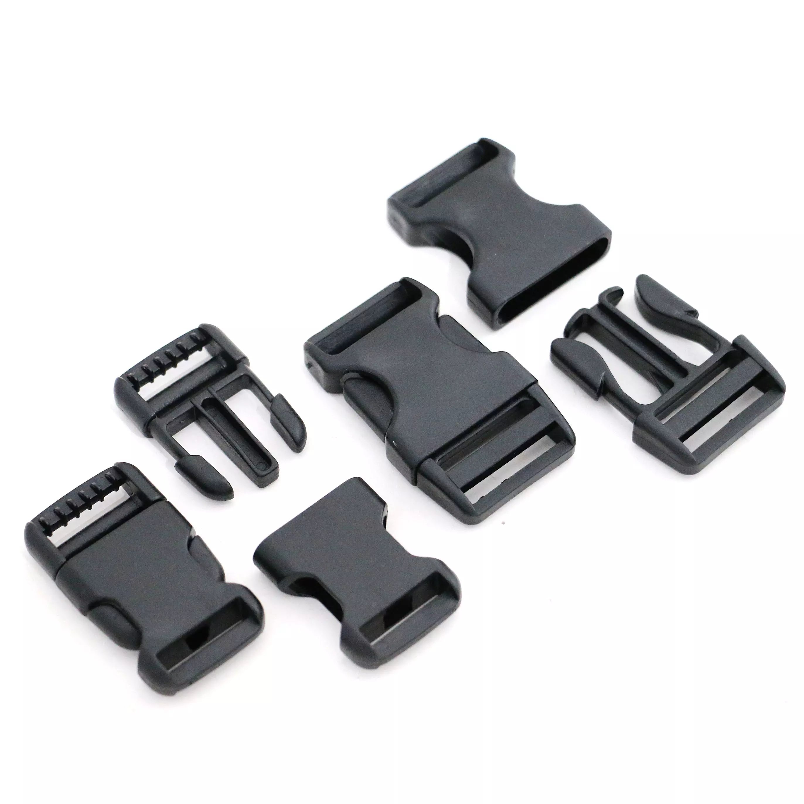 Factory direct sale plastic carabiner backpack webbing fixing safety carabiner plastic buckle