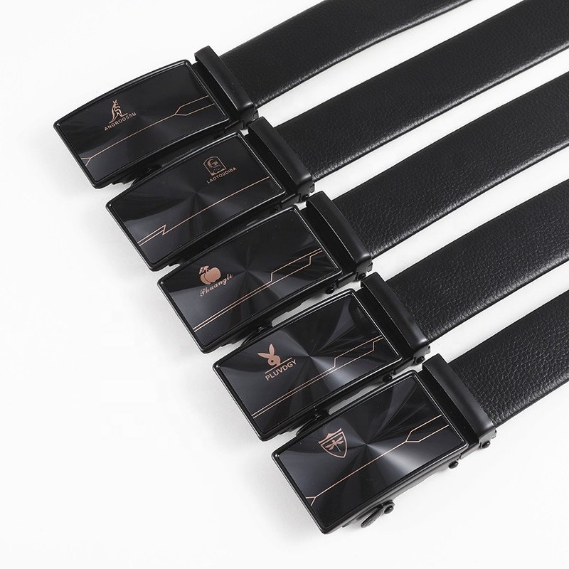 Multiple styles men's belts with cheap price iron automatic PU Leather buckle belt for jeans Father Gift LXS-IAP006
