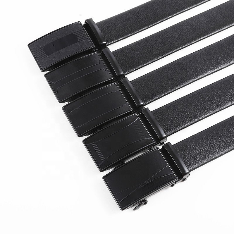 Multiple styles men's belts with cheap price iron automatic PU Leather buckle belt for jeans Father Gift LXS-IAP006