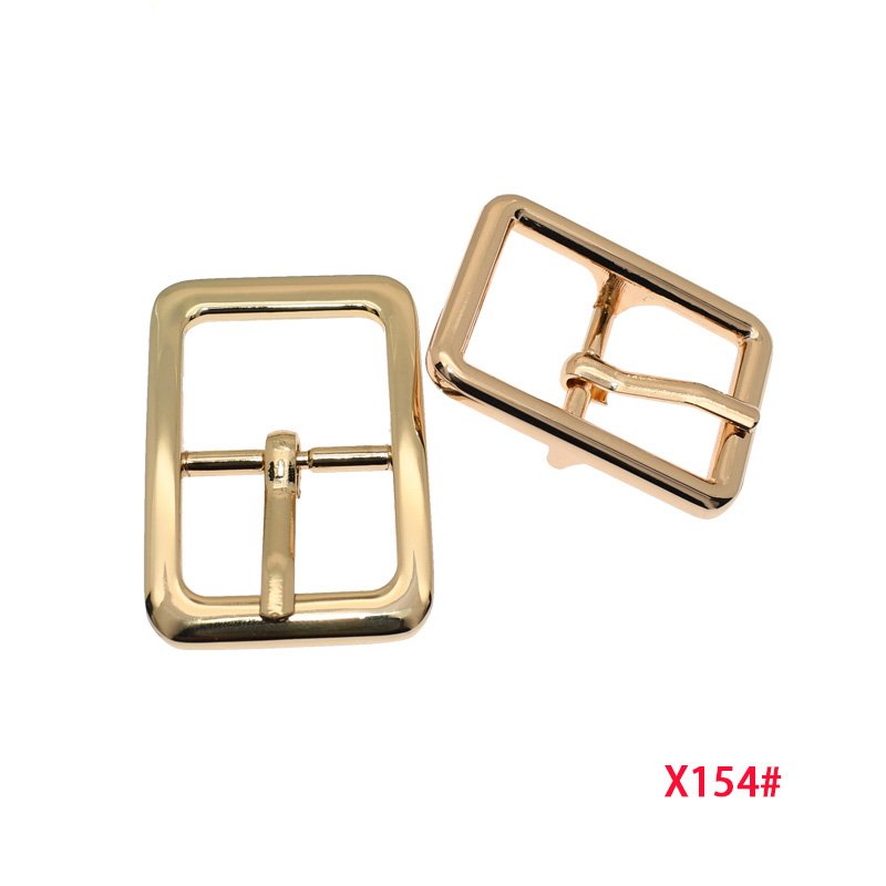 Ready to ship Center Bar Buckle Zamak metal Strap Adjustment pin Buckle Nickel/golden Multiple Sizes Logo available