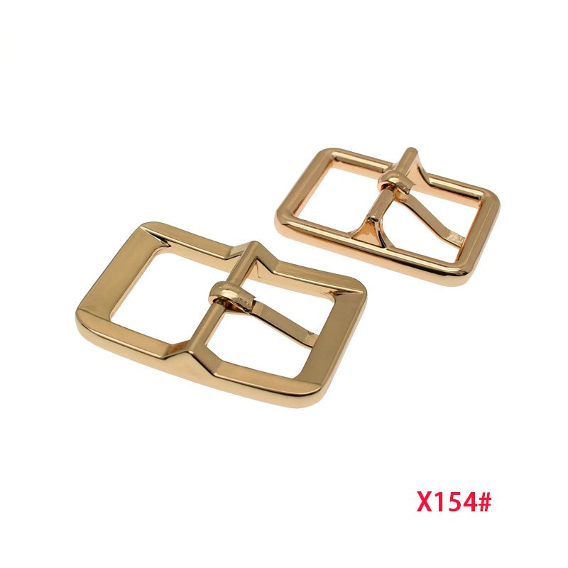 Ready to ship Center Bar Buckle Zamak metal Strap Adjustment pin Buckle Nickel/golden Multiple Sizes Logo available