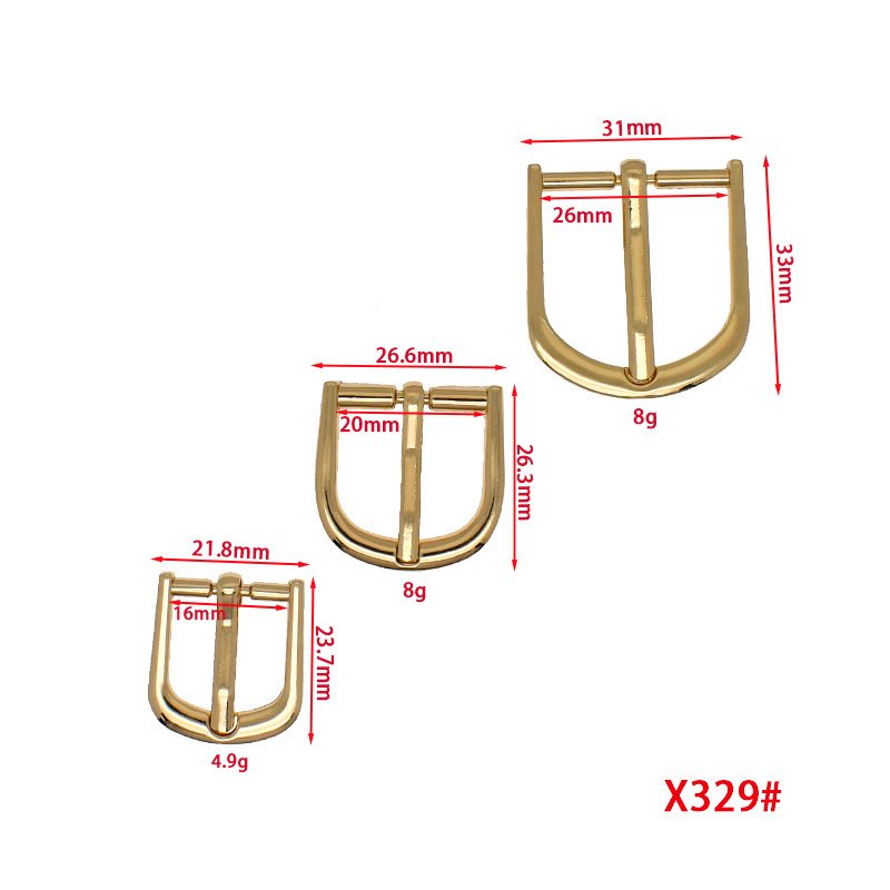Ready to ship Belt buckle zinc alloy needle clasp for leather bag box decorative buckle can made logo 16mm/20mm/26mm