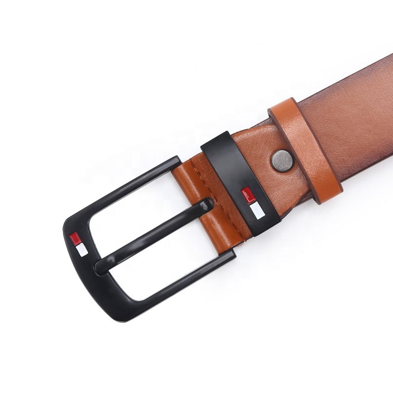 Luxury brand men's slide buckle belt synthetic leather belt for men pu leather belts men