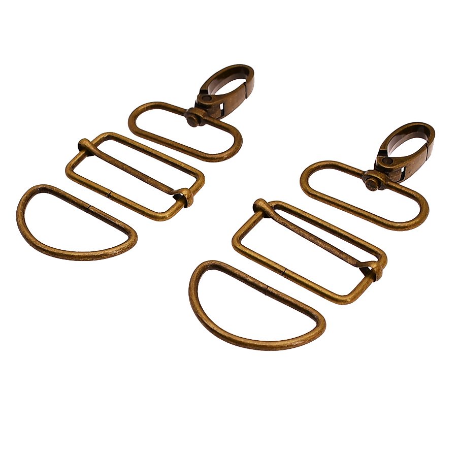 Basic Bag Making Hardware Set Metal Snap Hook Swivel Slider Buckle And D Ring Wholesale