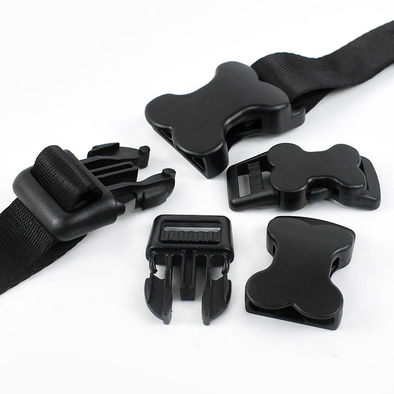 MeeTee BF902 20mm DIY Bag Accessories Plastic Release Buckles with Backpack Strap Black Adjustment Side Quick Release Buckles