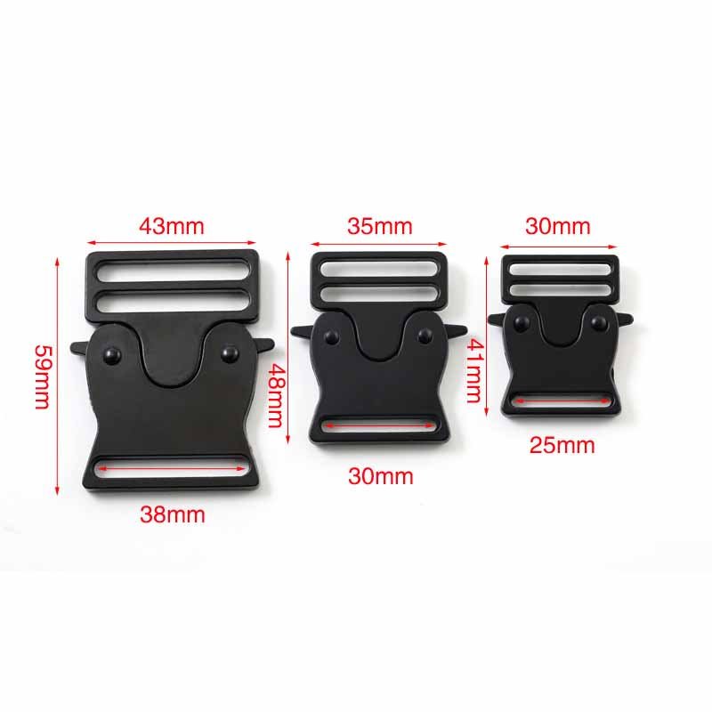 Wholesale Custom Black Dog Collar 38mm Belt Sil Ver Heavy Duty Quick Release Metal Tactical Buckle 25mm