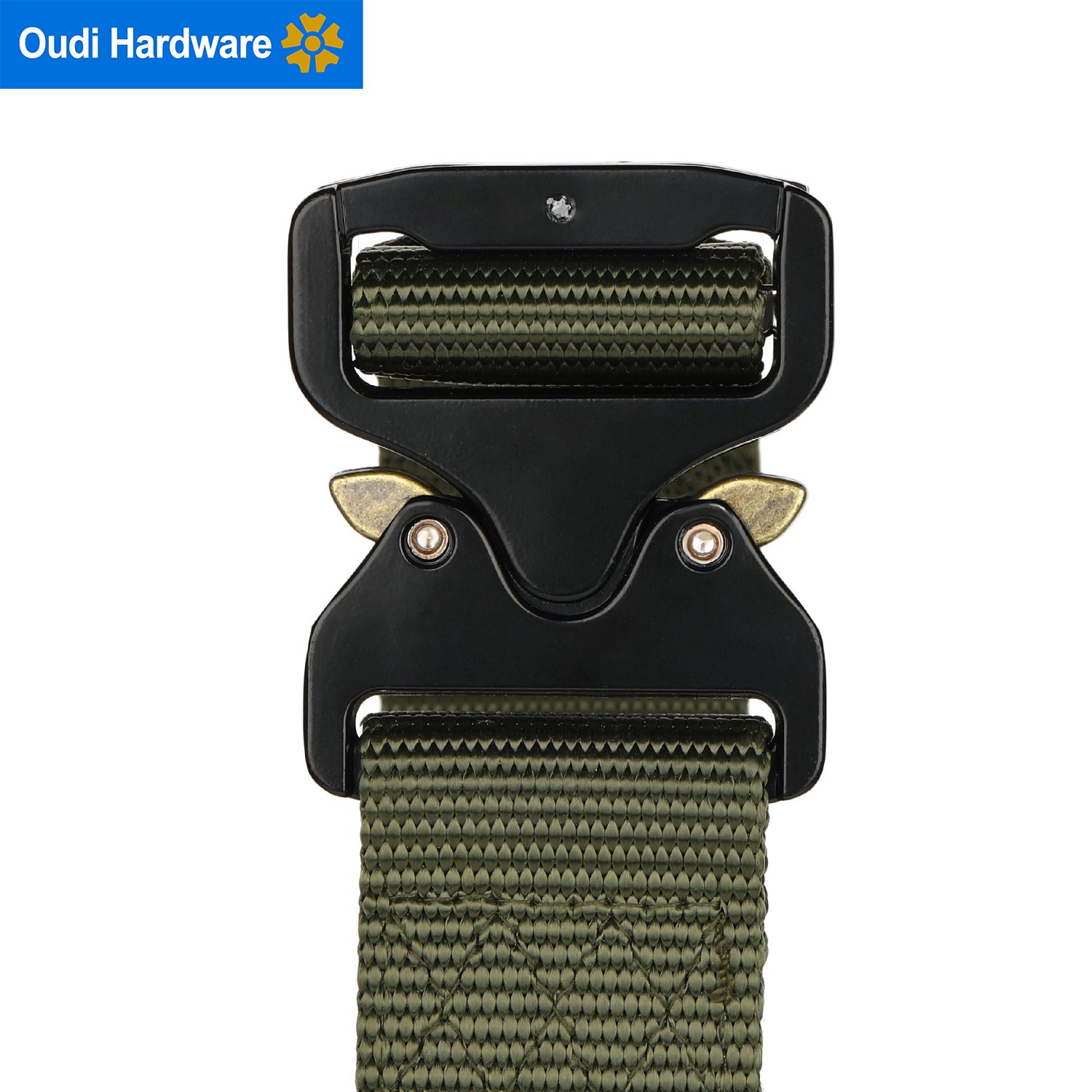 Tactical Belt Buckle Men Outdoor Adjustable Heavy Duty Nylon Belt Strap with Riggers Quick Release Metal Buckle For Men