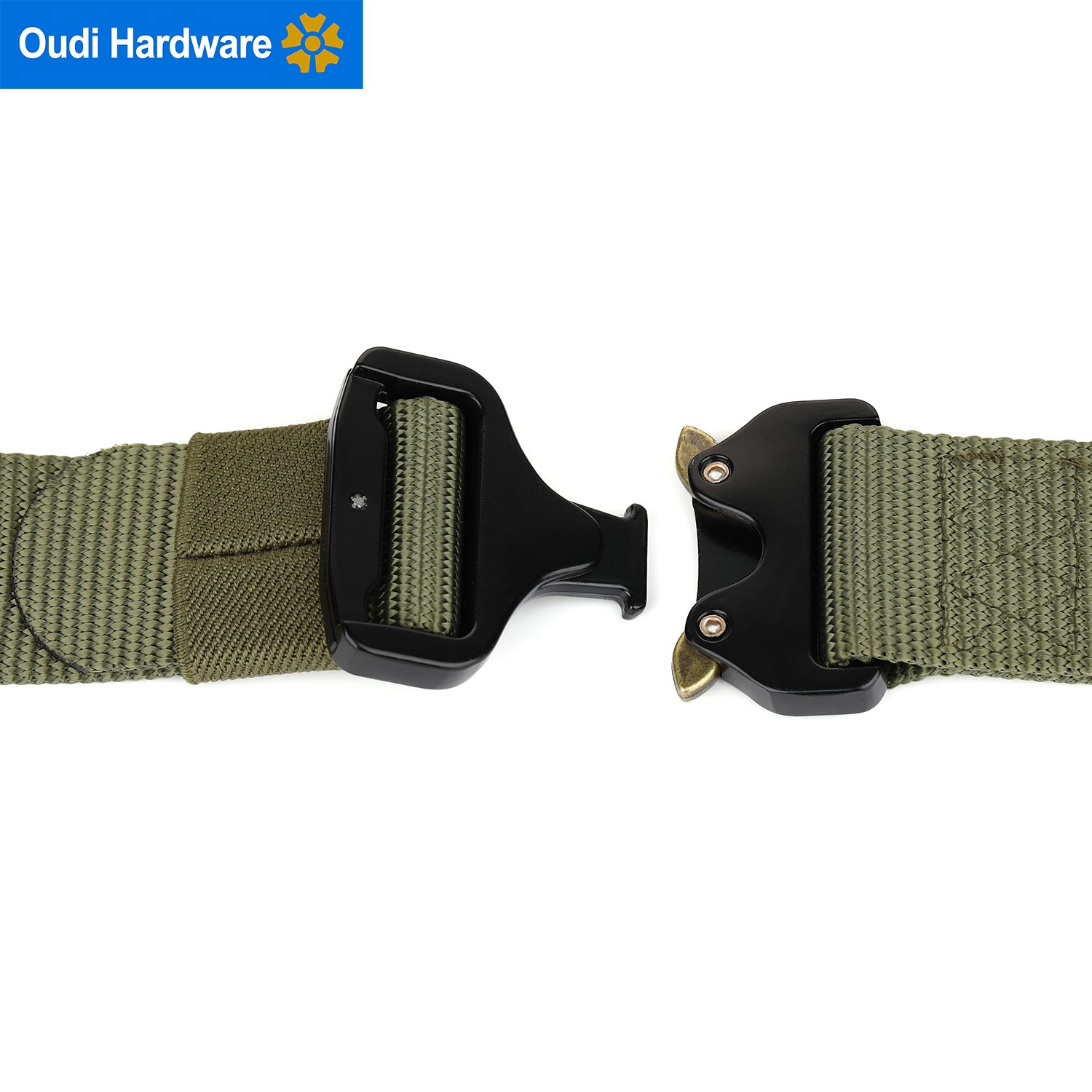 Tactical Belt Buckle Men Outdoor Adjustable Heavy Duty Nylon Belt Strap with Riggers Quick Release Metal Buckle For Men