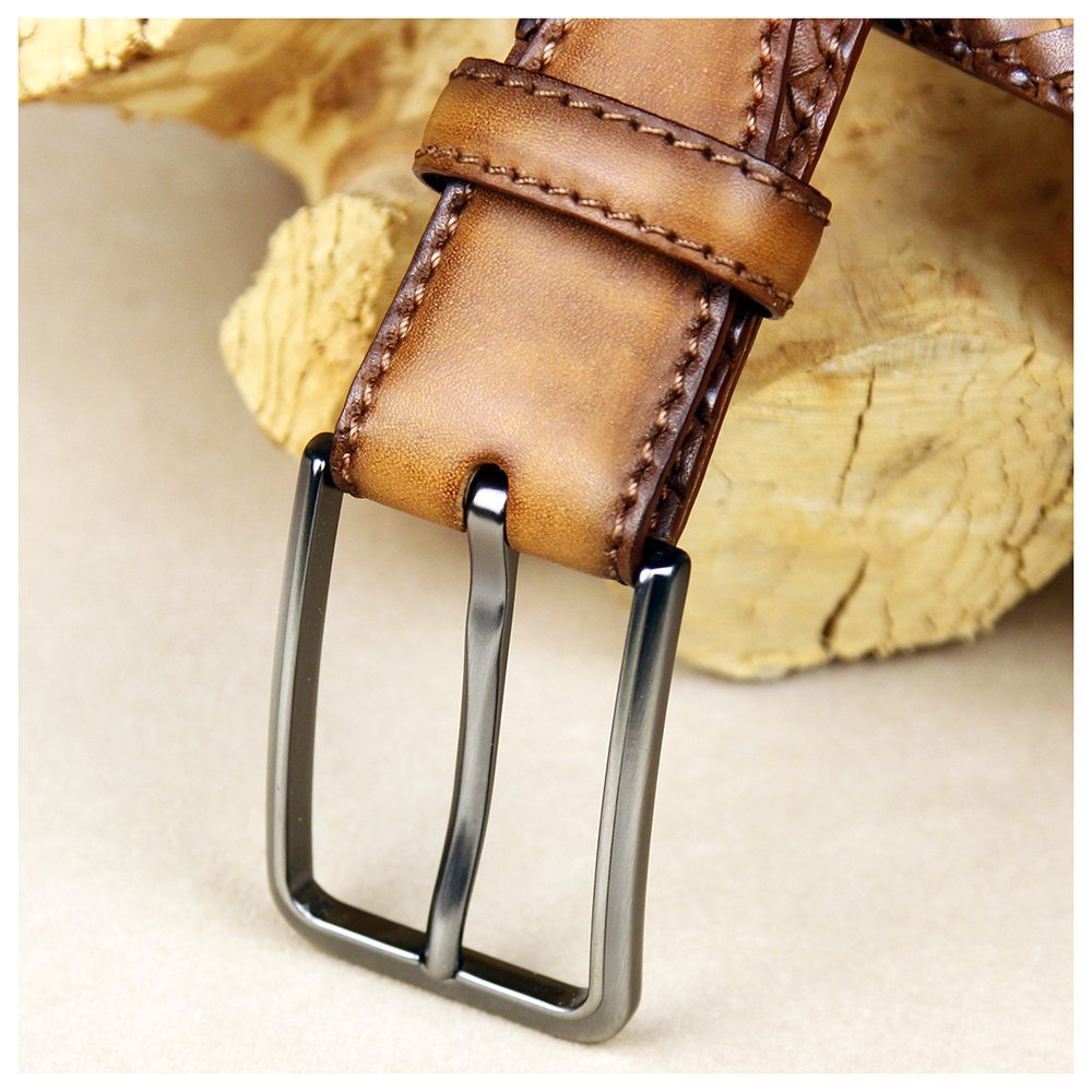 2021 Luxury brand men's slide buckle belt genuine cow leather belt for men real leather belts men