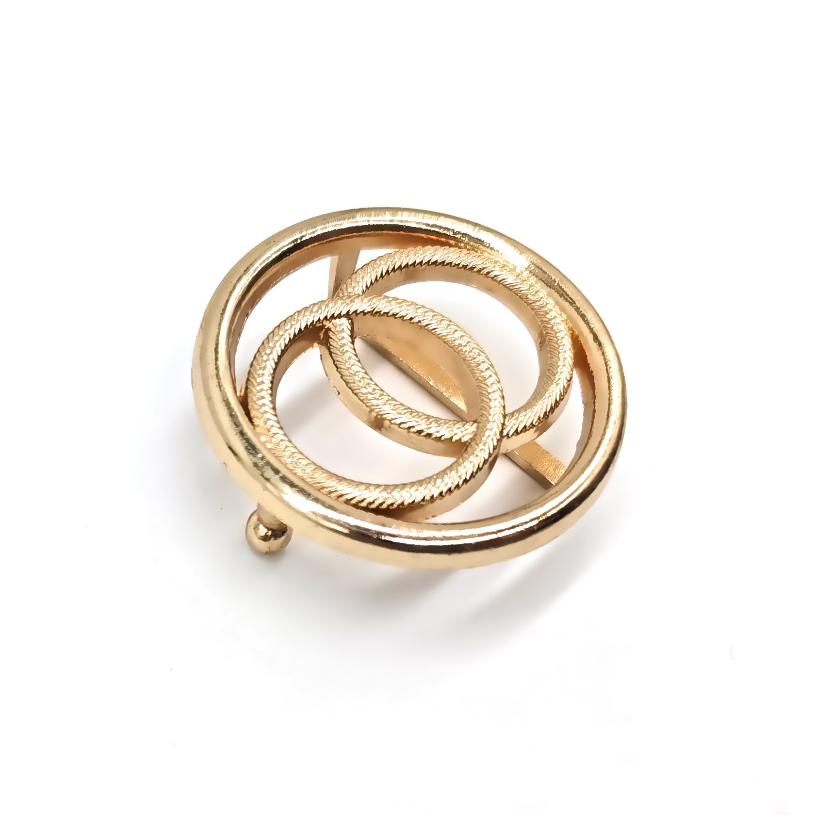 Wholesale New Design Decorative Double Cross Ring Plastic Belt Buckle Adjustable Multifunctional Golden Bag Buckle For Ladies