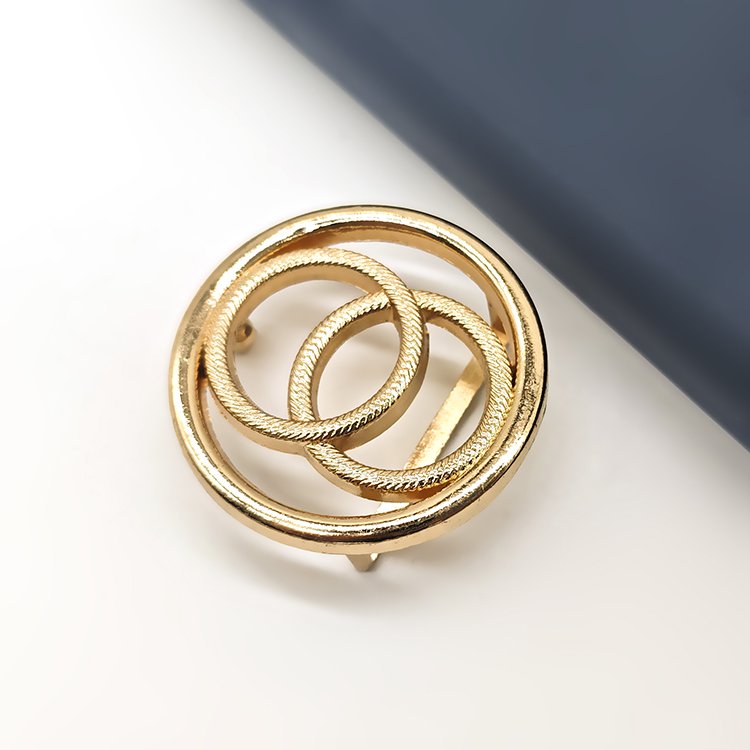 Wholesale New Design Decorative Double Cross Ring Plastic Belt Buckle Adjustable Multifunctional Golden Bag Buckle For Ladies