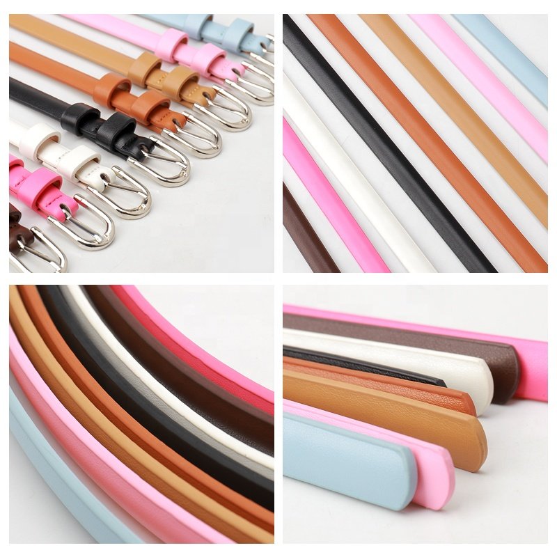 Women's New Korean Version PU Belt Fashion Alloy Needle Buckle Thin Belt the belt for women