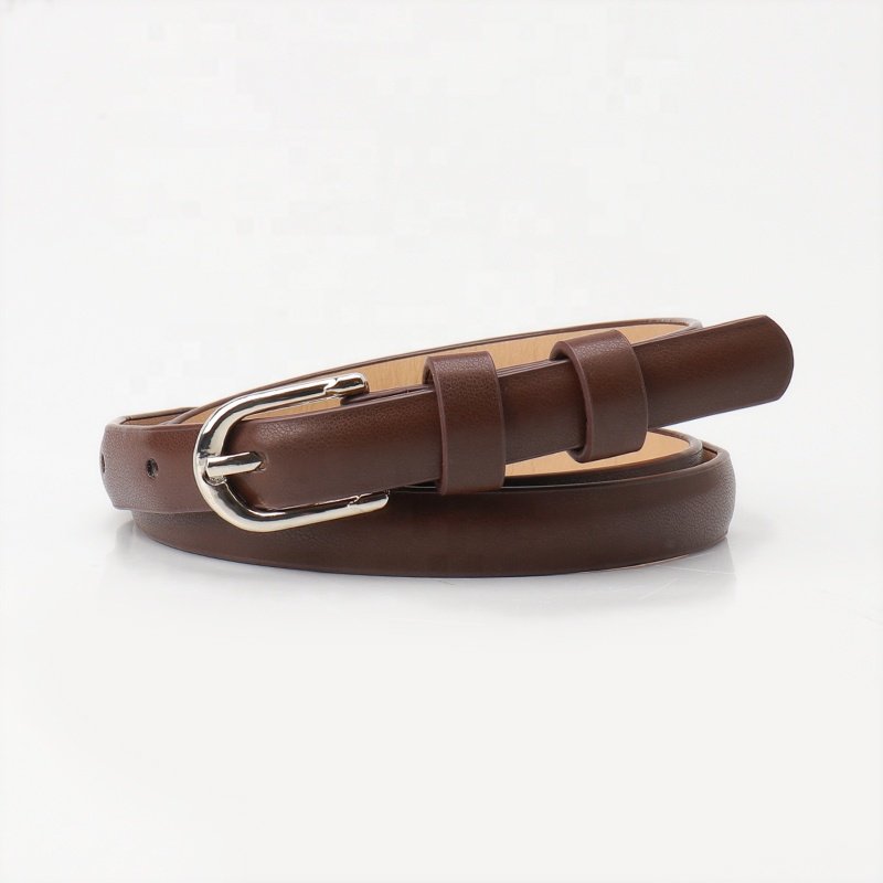 Women's New Korean Version PU Belt Fashion Alloy Needle Buckle Thin Belt the belt for women