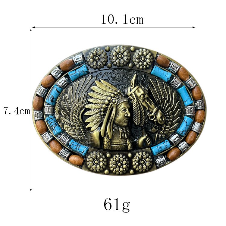 2024 Hot sale Two Tone Shiny Gold Western Cowboy Fashion Designer pattern western buckle Rodeo for Men and Women