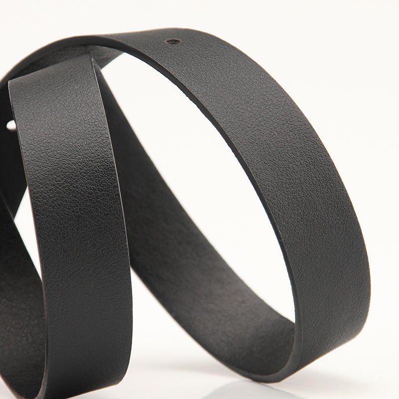 Classic Leather Women's Belt Versatile Silver Buckle Paired With Jeans Casual Pants