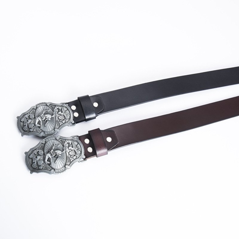 Fashion Popular All-Match Knight Pattern Design Automatic Buckle Men'S Belt Buckle