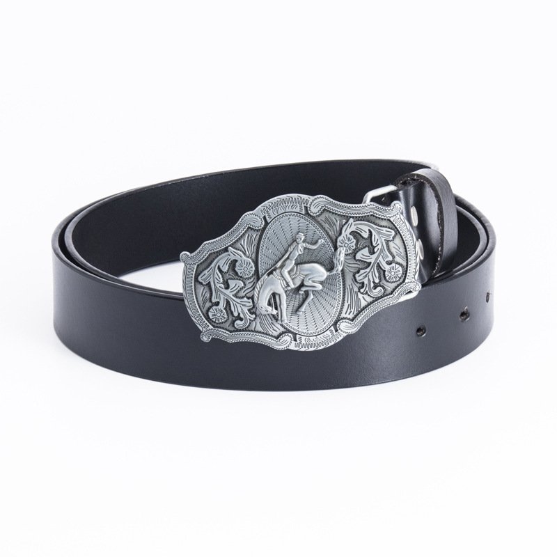 Fashion Popular All-Match Knight Pattern Design Automatic Buckle Men'S Belt Buckle